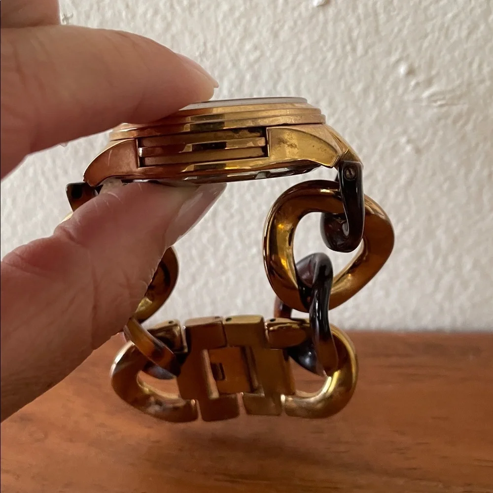 Michael Kors‎ Women’s Brown Chain-Link Watch Small Wrist